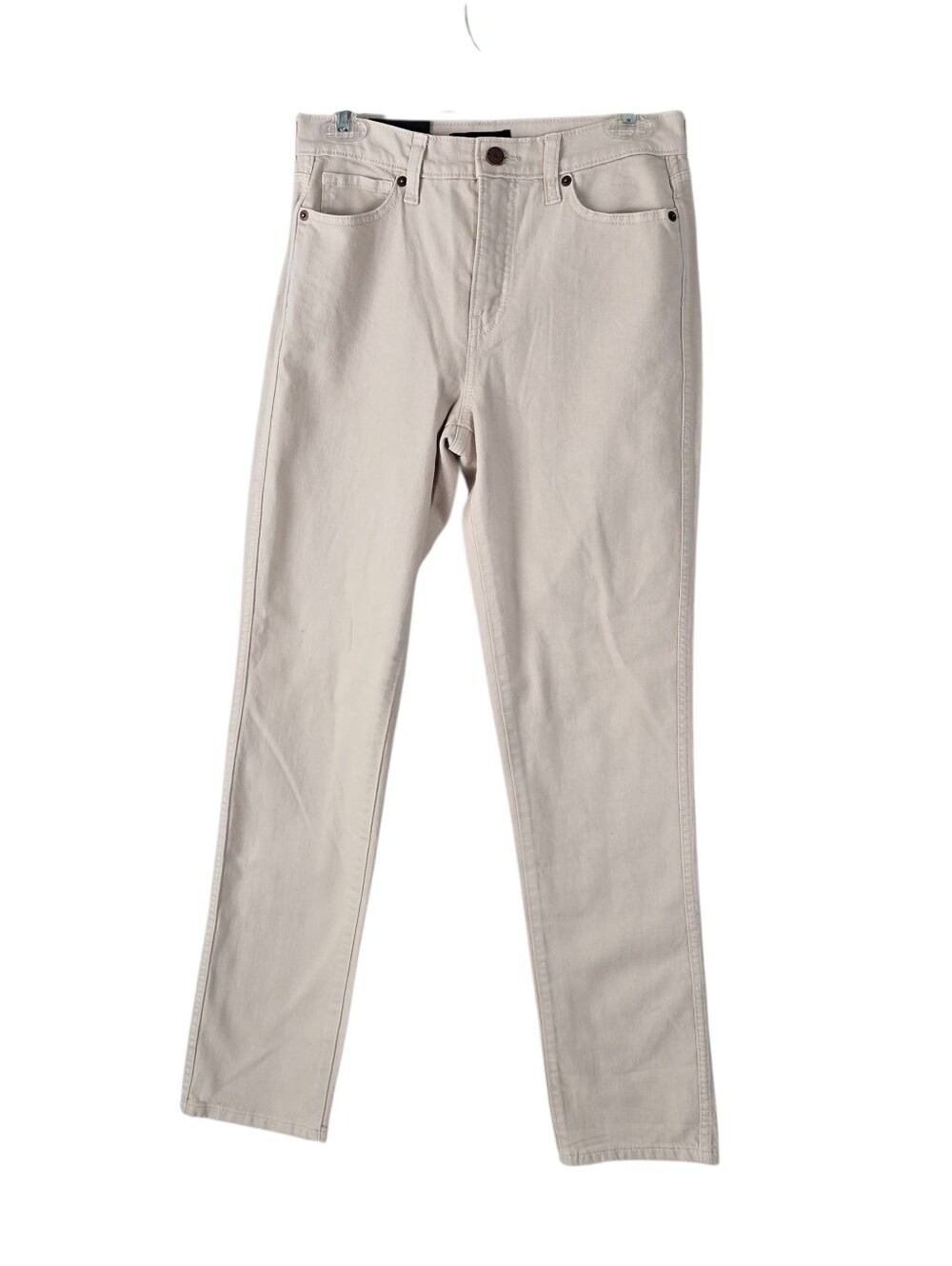 New Banana Republic High Rise Straight Leg Ecru Denim Jeans 26/2 Tall Neutral